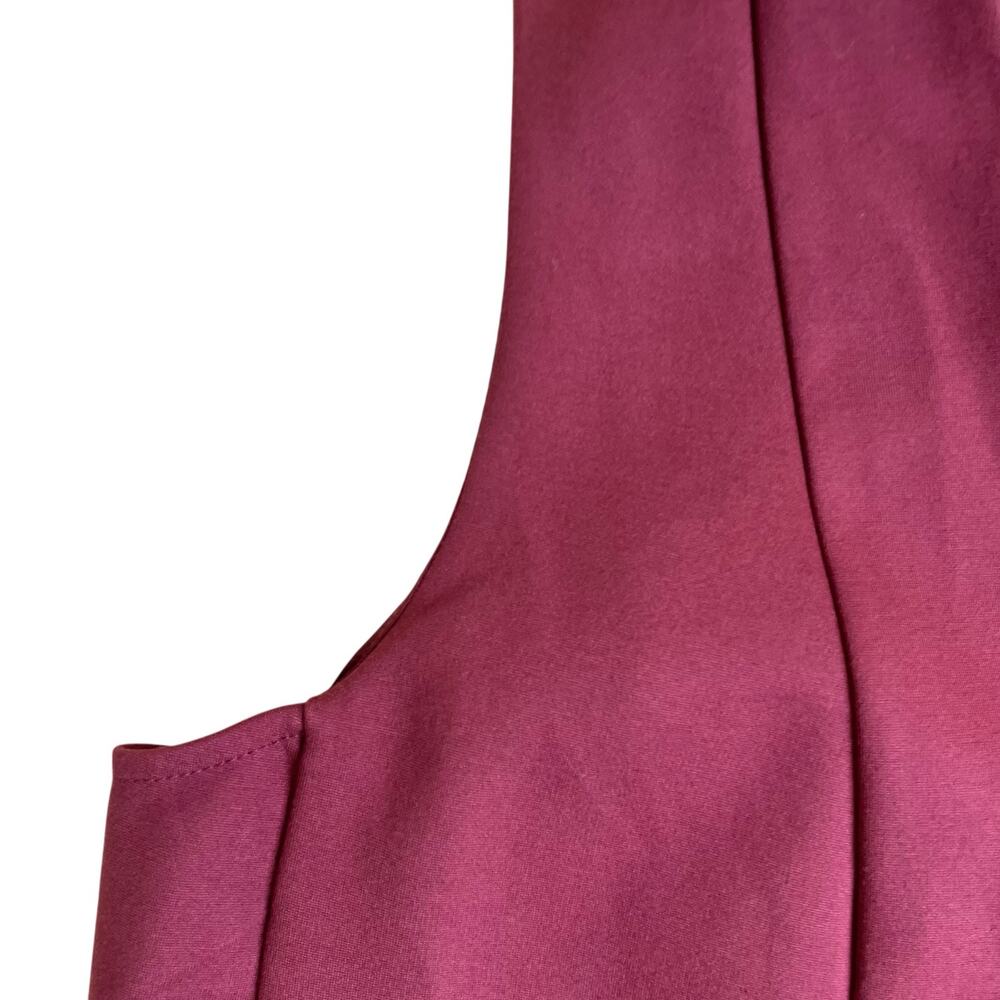 Torrid Sz 1 / 1X Studio Luxe Ponte Vest Maroon Burgundy Tailored Preppy Career - Picture 9 of 15